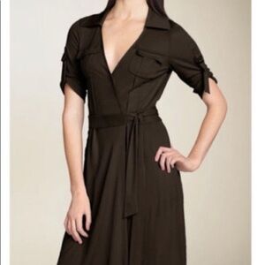 Diane Von Furstenberg Brown Wrap Dress